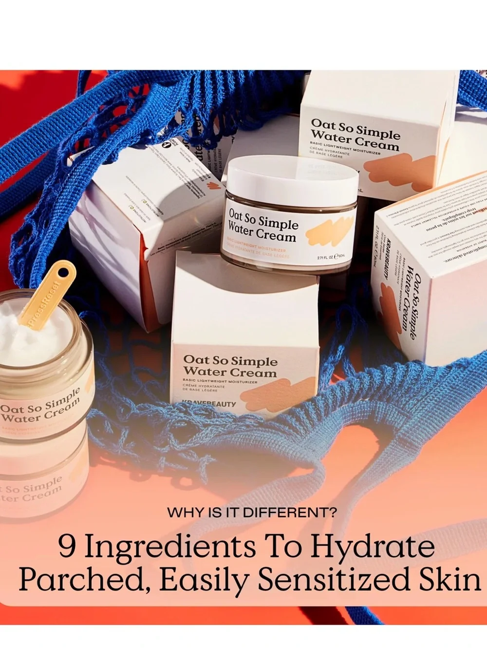 🌷 KraveBeauty Oat So Simple Water Cream Moisturizer New FullSz